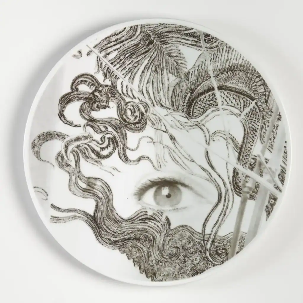 @ADAGP Charlotte Massip-collection assiette porcelaine- Bambous