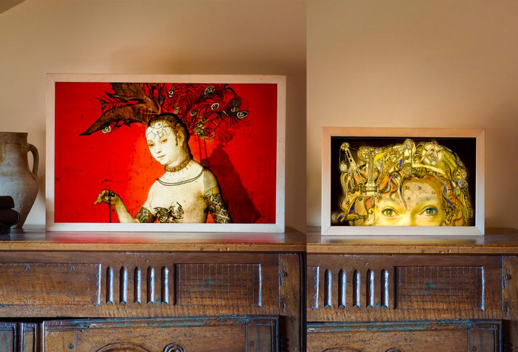boites lumineuses @ADAGP Charlotte mlassip tableau lumineux gravures